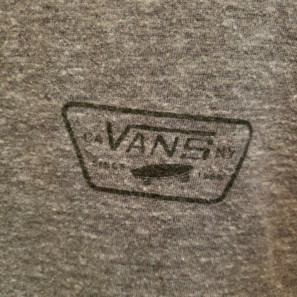 VANS Women's Cropped Boxy Heathered Gray T-shirt - Picture 2 of 5
